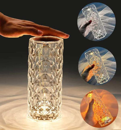 16 Colors Diamond Rose Crystal Lamp